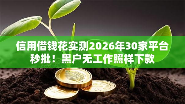 信用借钱花实测2026年30家平台秒批！黑户无工作照样下款