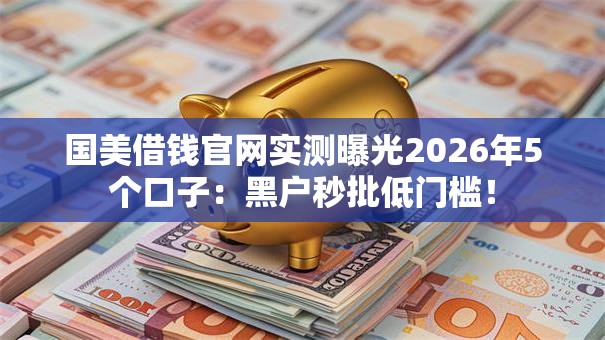 国美借钱官网实测曝光2026年5个口子：黑户秒批低门槛！