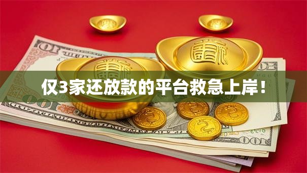 仅3家还放款的平台救急上岸! 仅3家还放款的平台救急上岸!