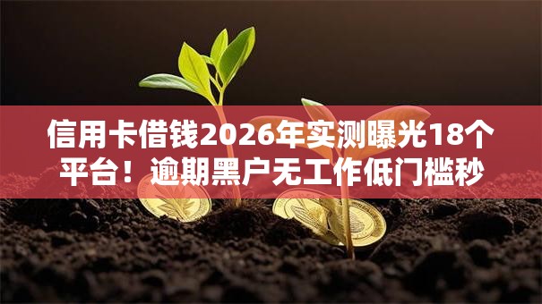 信用卡借钱2026年实测曝光18个平台!逾期黑户无工作低门槛秒批! 信用卡借钱2026年实测曝光18个平台!逾期黑户无工作低门槛秒批!