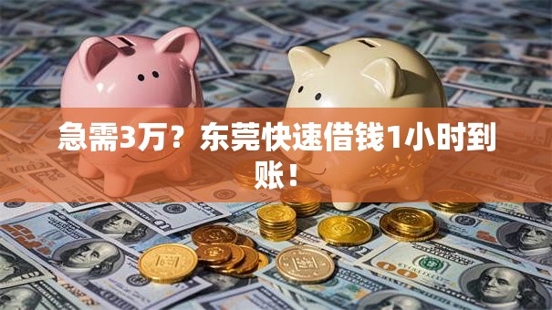 急需3万？东莞快速借钱1小时到账！