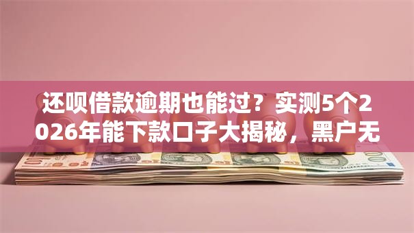 还呗借款逾期也能过？实测5个2026年能下款口子大揭秘，黑户无工作照样秒批低门槛！