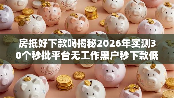 房抵好下款吗揭秘2026年实测30个秒批平台无工作黑户秒下款低门槛 房抵好下款吗揭秘2026年实测30个秒批平台无工作黑户秒下款低门槛