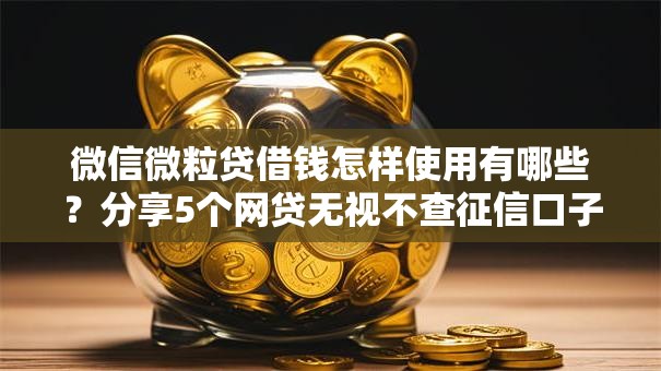 微信微粒贷借钱怎样使用有哪些？分享5个网贷无视不查征信口子