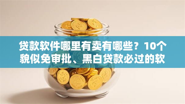 贷款软件哪里有卖有哪些？10个貌似免审批、黑白贷款必过的软件合集