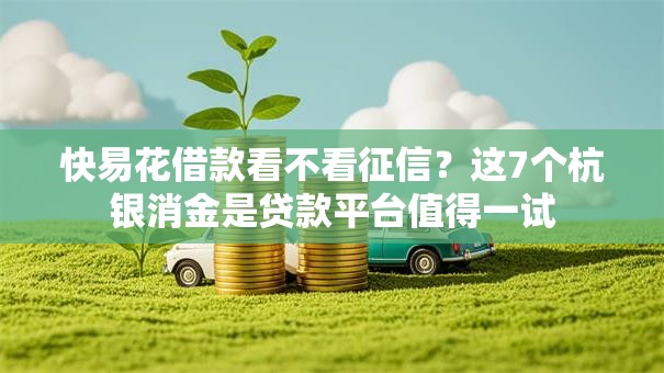 快易花借款看不看征信？这7个杭银消金是贷款平台值得一试
