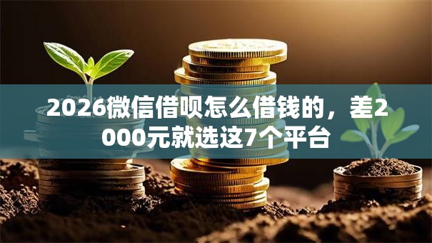 2026微信借呗怎么借钱的,差2000元就选这7个平台 2026微信借呗怎么借钱的,差2000元就选这7个平台