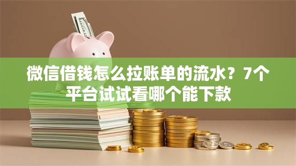 微信借钱怎么拉账单的流水？7个平台试试看哪个能下款