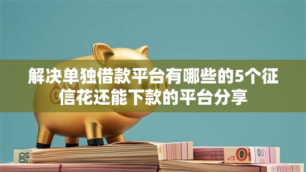 解决单独借款平台有哪些的5个征信花还能下款的平台分享
