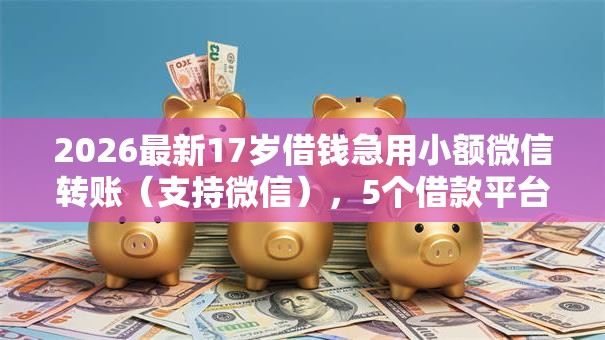 2026最新17岁借钱急用小额微信转账(支持微信),5个借款平台不看负债容易借钱无私分享 2026最新17岁借钱急用小额微信转账(支持微信),5个借款平台不看负债容易借钱无私分享