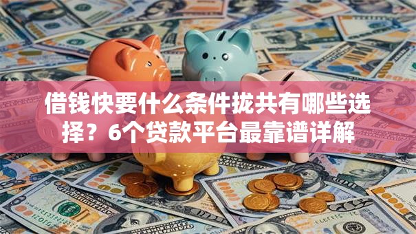 借钱快要什么条件拢共有哪些选择?6个贷款平台最靠谱详解 借钱快要什么条件拢共有哪些选择?6个贷款平台最靠谱详解