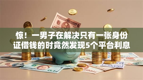惊！一男子在解决只有一张身份证借钱的时竟然发现5个平台利息又低又正规，事后分享了出来
