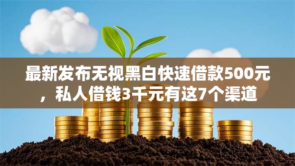 最新发布无视黑白快速借款500元，私人借钱3千元有这7个渠道