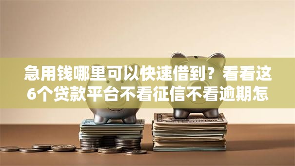 急用钱哪里可以快速借到?看看这6个贷款平台不看征信不看逾期怎么样 急用钱哪里可以快速借到?看看这6个贷款平台不看征信不看逾期怎么样