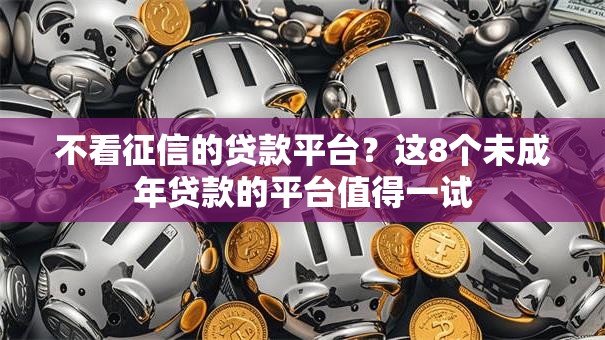不看征信的贷款平台？这8个未成年贷款的平台值得一试
