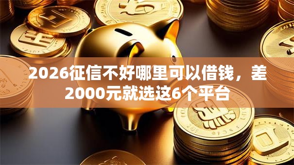 2026征信不好哪里可以借钱，差2000元就选这6个平台