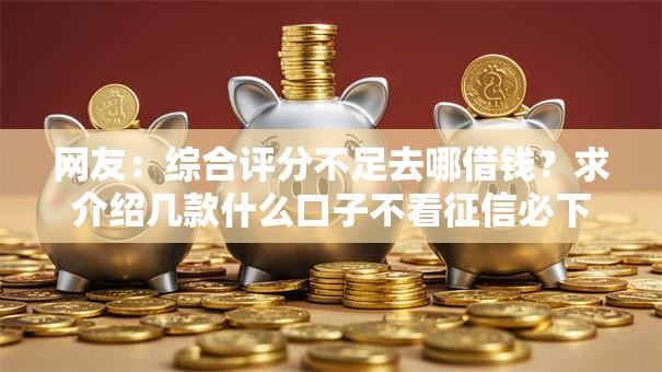 网友：综合评分不足去哪借钱？求介绍几款什么口子不看征信必下款