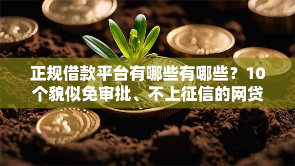 正规借款平台有哪些有哪些？10个貌似免审批、不上征信的网贷平台合集