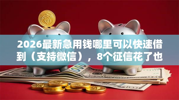 2026最新急用钱哪里可以快速借到（支持微信），8个征信花了也能借钱的正规平台无私分享