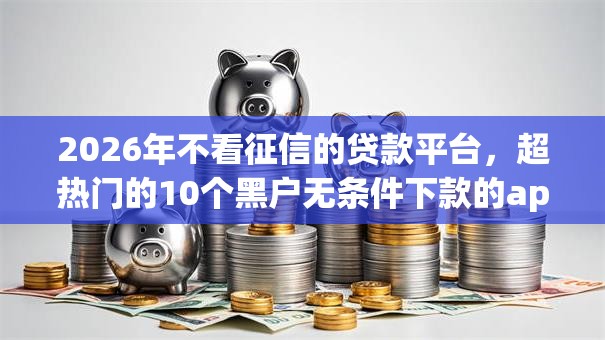 2026年不看征信的贷款平台，超热门的10个黑户无条件下款的app推荐