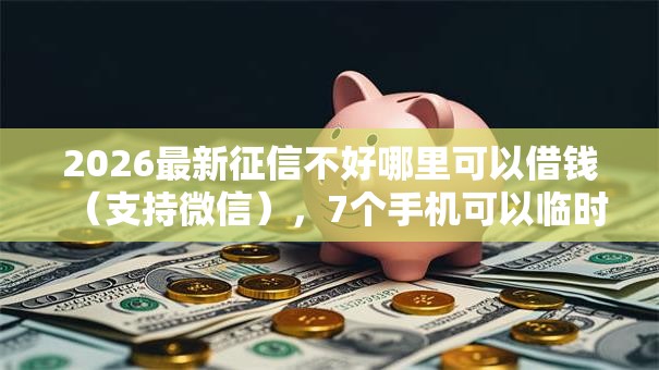 2026最新征信不好哪里可以借钱（支持微信），7个手机可以临时借钱的平台无私分享
