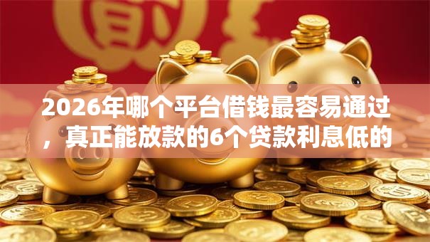 2026年哪个平台借钱最容易通过，真正能放款的6个贷款利息低的平台推荐