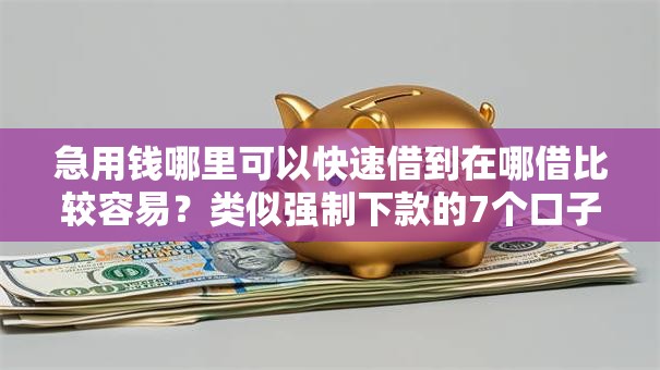 急用钱哪里可以快速借到在哪借比较容易？类似强制下款的7个口子参考