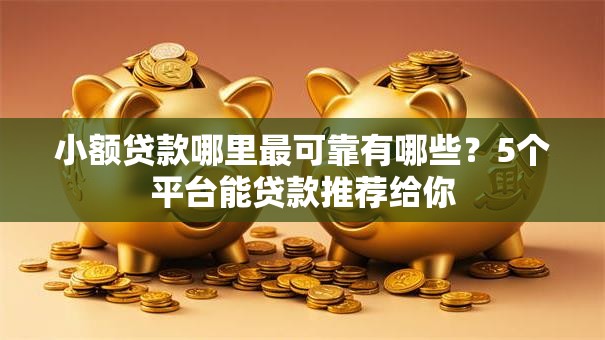 小额贷款哪里最可靠有哪些？5个平台能贷款推荐给你