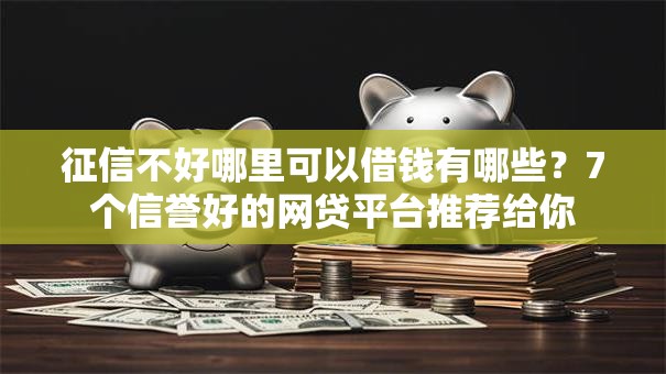 征信不好哪里可以借钱有哪些？7个信誉好的网贷平台推荐给你
