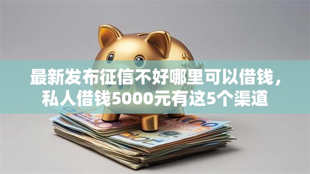 最新发布征信不好哪里可以借钱，私人借钱5000元有这5个渠道
