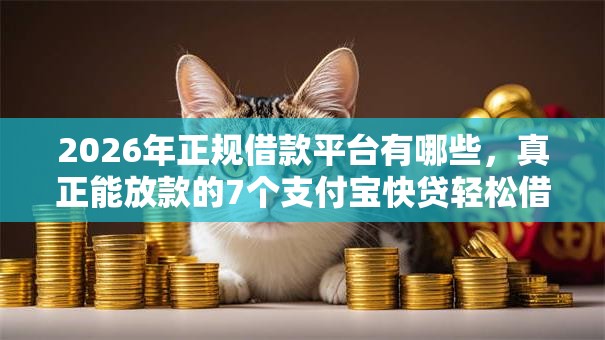 2026年正规借款平台有哪些，真正能放款的7个支付宝快贷轻松借软件推荐