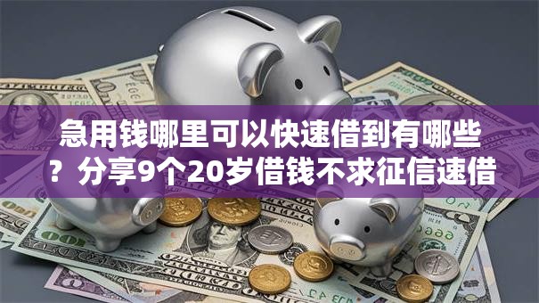 急用钱哪里可以快速借到有哪些？分享9个20岁借钱不求征信速借软件