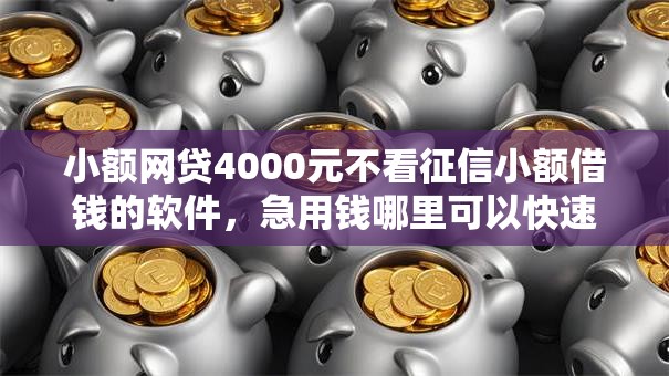 小额网贷4000元不看征信小额借钱的软件,急用钱哪里可以快速借到的8个平台介绍 小额网贷4000元不看征信小额借钱的软件,急用钱哪里可以快速借到的8个平台介绍