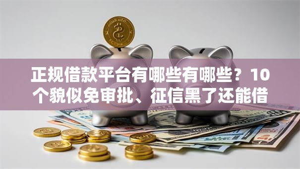 正规借款平台有哪些有哪些？10个貌似免审批、征信黑了还能借钱的平台合集