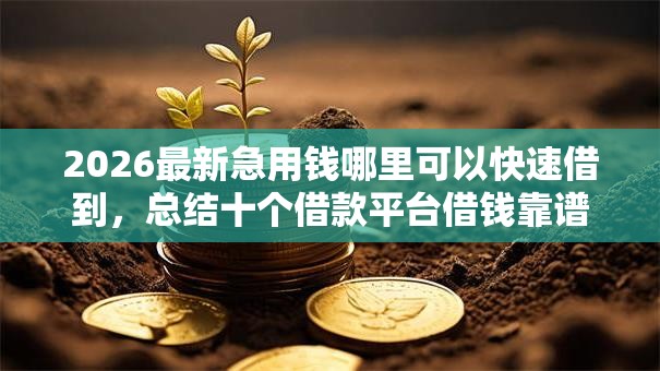 2026最新急用钱哪里可以快速借到，总结十个借款平台借钱靠谱！