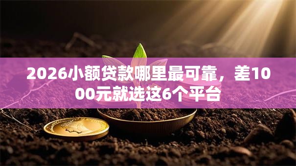 2026小额贷款哪里最可靠,差1000元就选这6个平台 2026小额贷款哪里最可靠,差1000元就选这6个平台