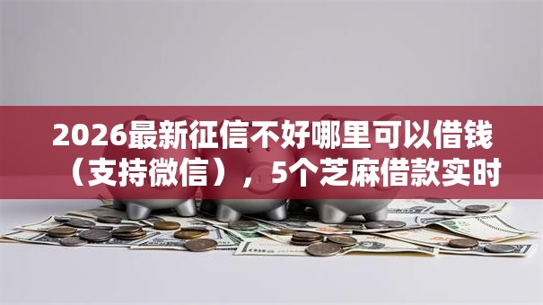 2026最新征信不好哪里可以借钱（支持微信），5个芝麻借款实时到账速借软件无私分享
