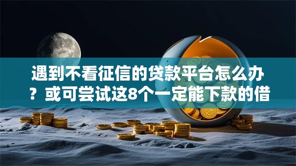 遇到不看征信的贷款平台怎么办？或可尝试这8个一定能下款的借钱平台