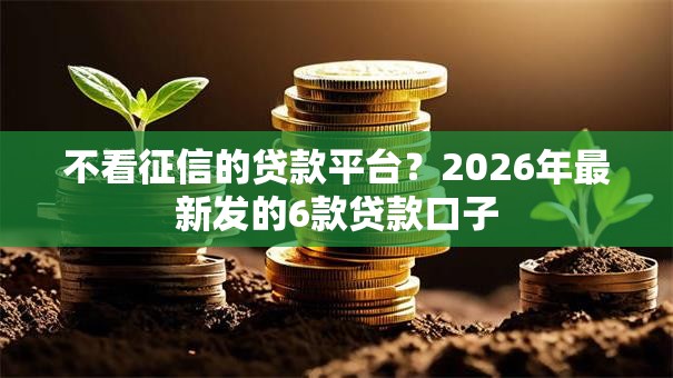 不看征信的贷款平台?2026年最新发的6款贷款口子 不看征信的贷款平台?2026年最新发的6款贷款口子