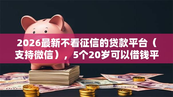 2026最新不看征信的贷款平台(支持微信),5个20岁可以借钱平台不查征信的口子无私分享 2026最新不看征信的贷款平台(支持微信),5个20岁可以借钱平台不查征信的口子无私分享