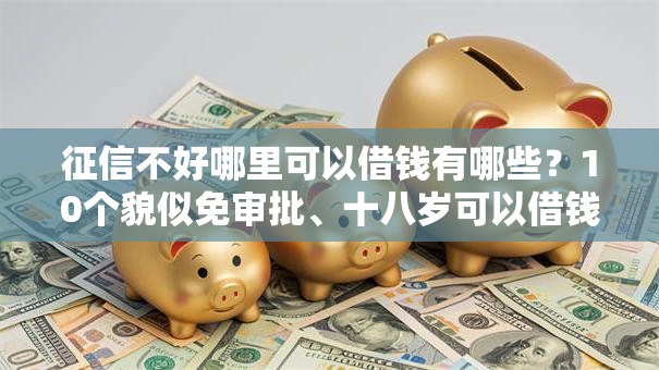 征信不好哪里可以借钱有哪些?10个貌似免审批、十八岁可以借钱的平台合集 征信不好哪里可以借钱有哪些?10个貌似免审批、十八岁可以借钱的平台合集
