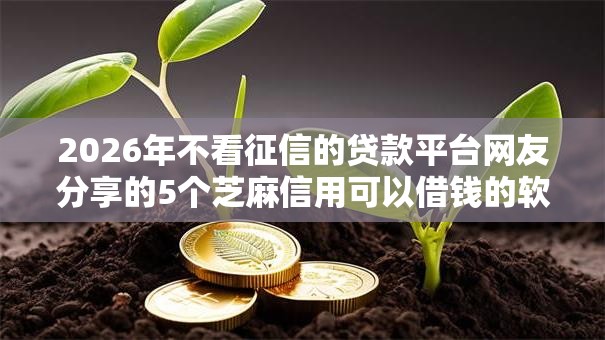 2026年不看征信的贷款平台网友分享的5个芝麻信用可以借钱的软件我觉得不错! 2026年不看征信的贷款平台网友分享的5个芝麻信用可以借钱的软件我觉得不错!