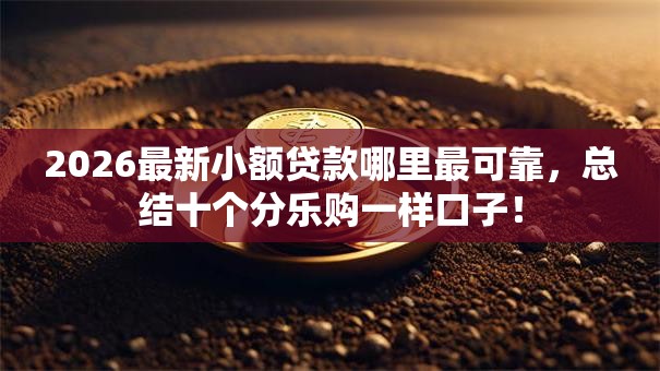 2026最新小额贷款哪里最可靠，总结十个分乐购一样口子！