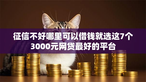 征信不好哪里可以借钱就选这7个3000元网贷最好的平台 征信不好哪里可以借钱就选这7个3000元网贷最好的平台