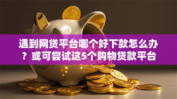 遇到网贷平台哪个好下款怎么办？或可尝试这5个购物贷款平台