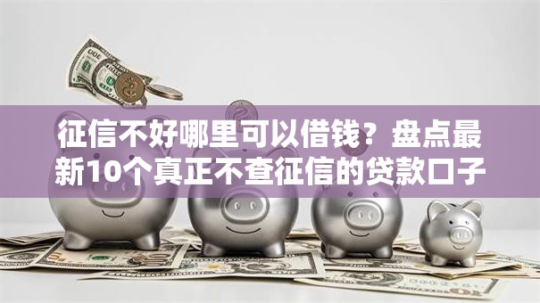 征信不好哪里可以借钱？盘点最新10个真正不查征信的贷款口子