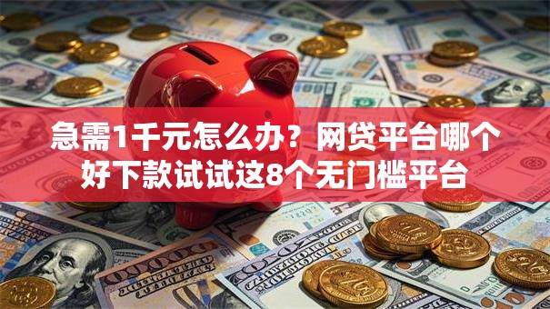 急需1千元怎么办？网贷平台哪个好下款试试这8个无门槛平台