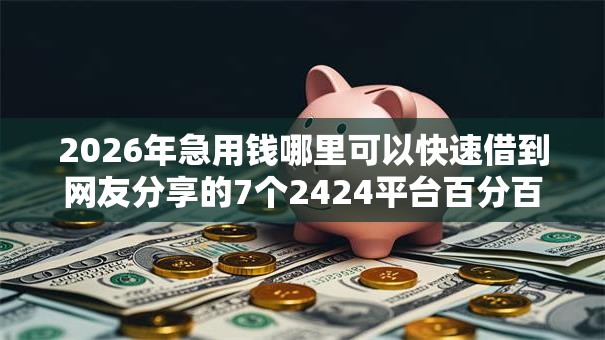 2026年急用钱哪里可以快速借到网友分享的7个2424平台百分百可以借到钱我觉得不错！