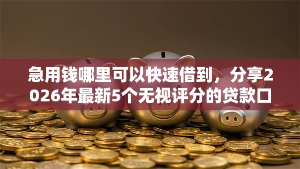 急用钱哪里可以快速借到，分享2026年最新5个无视评分的贷款口子