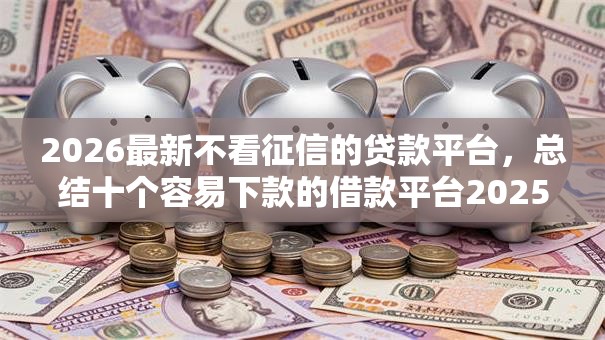 2026最新不看征信的贷款平台，总结十个容易下款的借款平台2025！